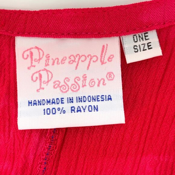 Pineapple Passion Hawaiian Hibiscus Flower Sundress Swim Cover up NWT One Size - Picture 5 of 9